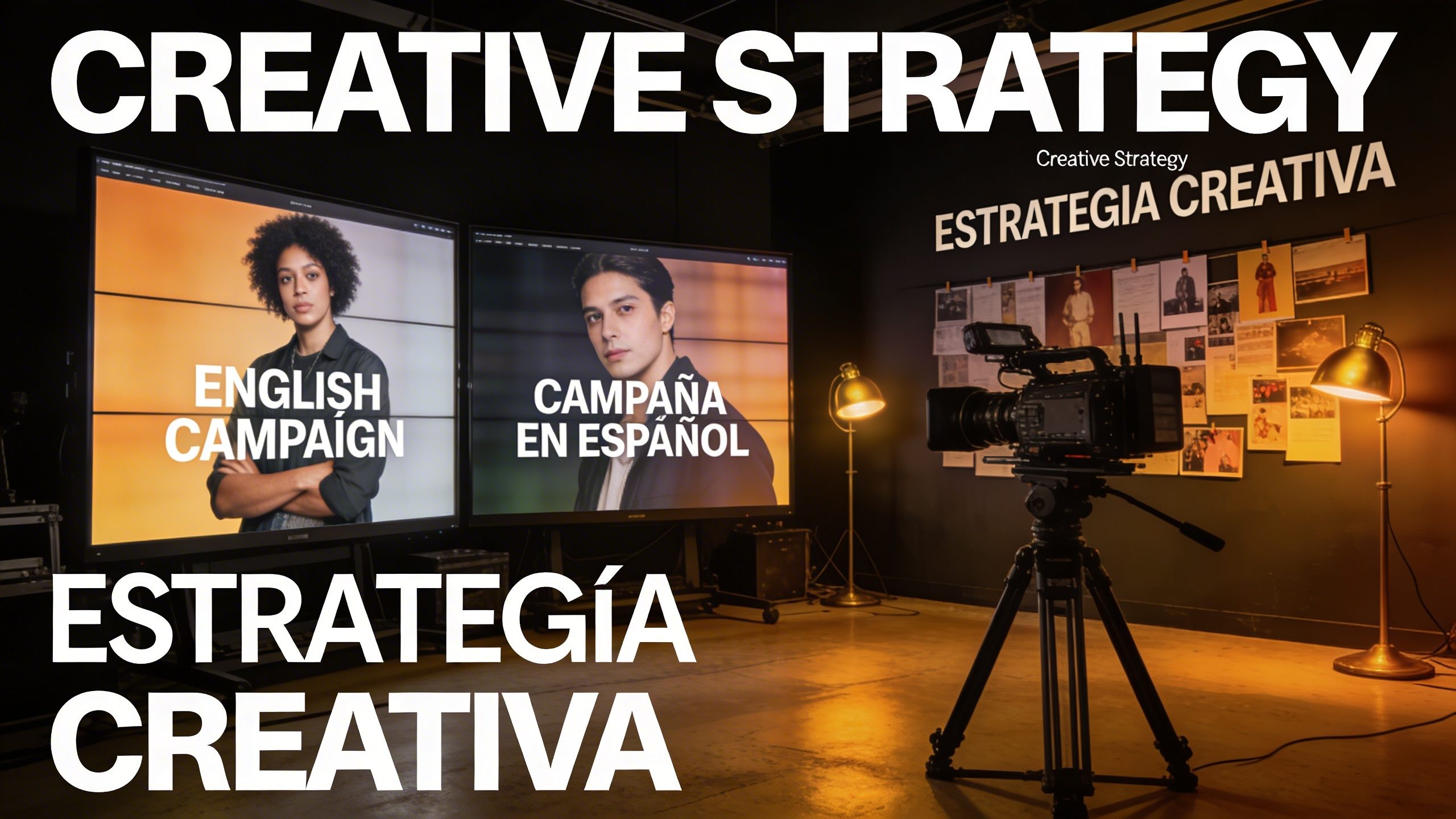 Bilingual marketing strategy — English and Spanish brand identity side by side