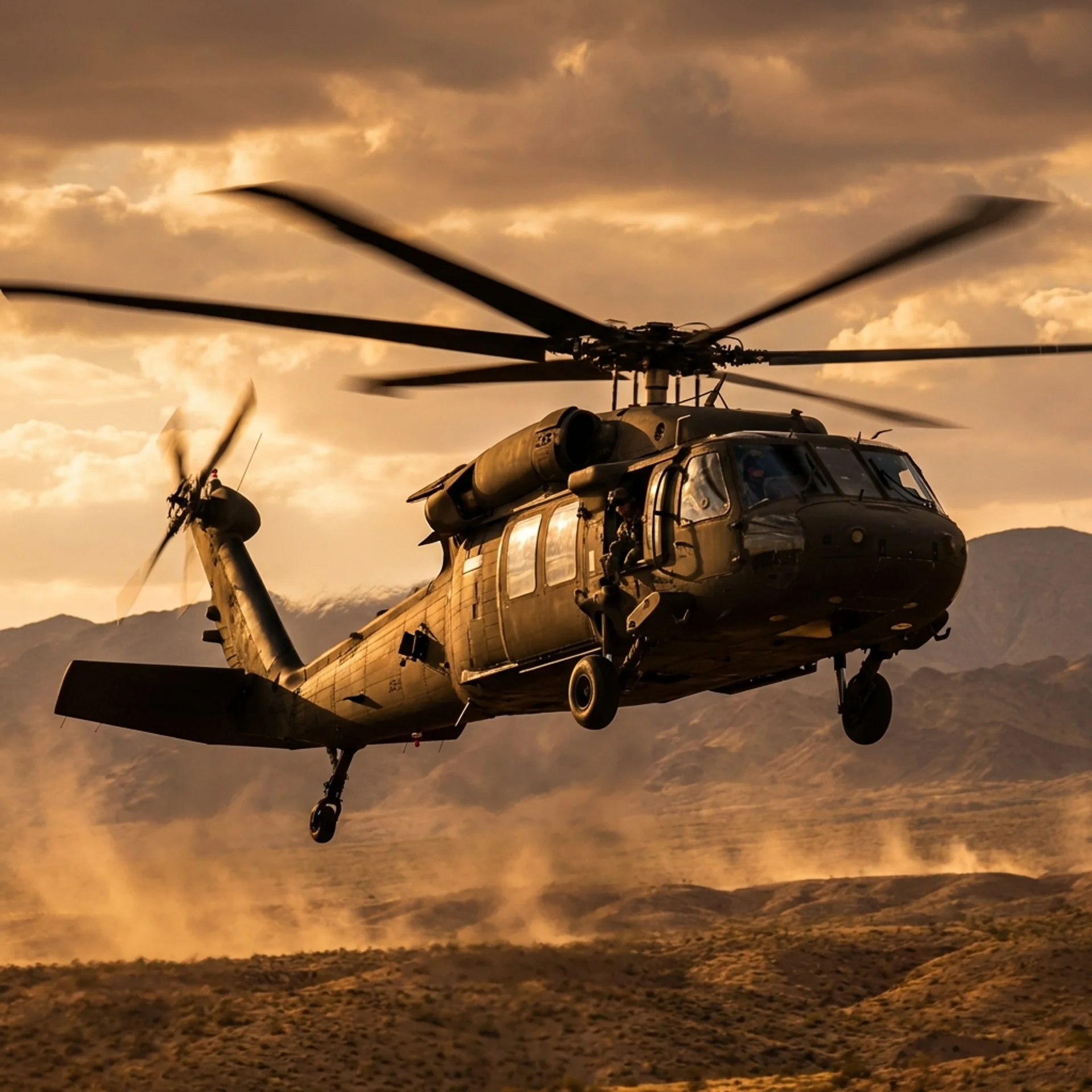 Black Hawk helicopter in flight